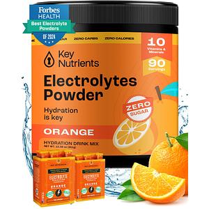 KEY NUTRIENTS - Electrolytes Powder - Tangy Orange - 12.0oz